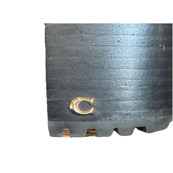 COACH Women's White Leather Jill Booties Size 8 Block Heel Winter Ankle Boots - Picture 13 of 13